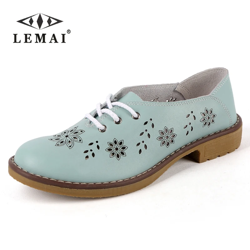 Женские туфли-оксфорды LEMAI из натуральной кожи на плоской подошве 2018 | Обувь