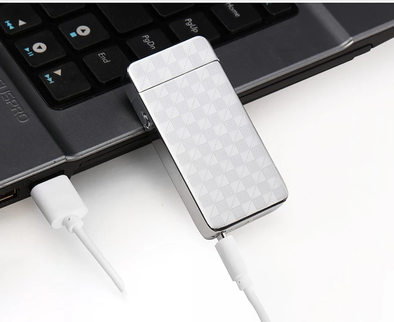 Плазменная USB Зажигалка с двойной дугой для сигарет Somking Электронная зарядка