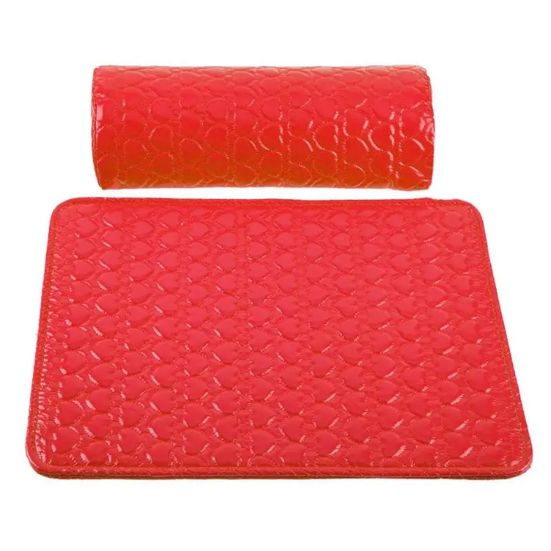 

2022 Professional Hand Cushion Holder Soft PU Leather Sponge Arm Rest Love Heart Design Nail Pillow Manicure Art Beauty