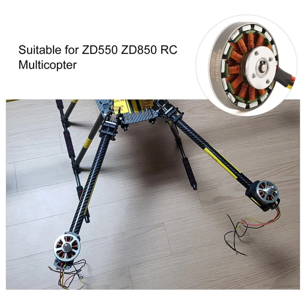 OCDAY 110 г 5010 360KV высокий крутящий момент алюминий бесщеточный двигатели для ZD550 ZD850 контроллер ДУ мультикоптером или квадрокоптером