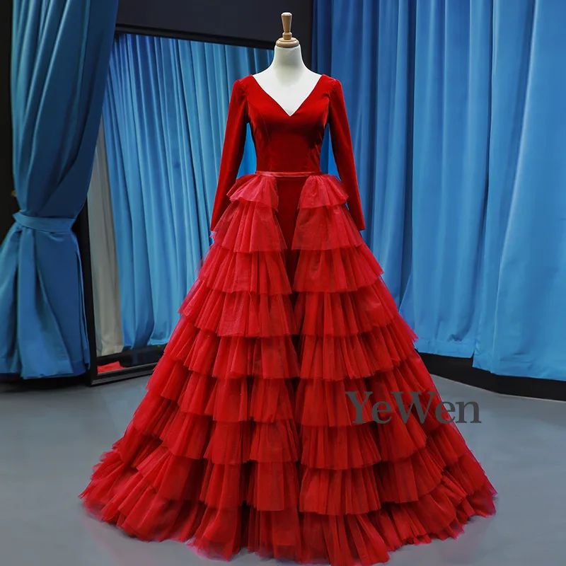 Красные вечерние платья нарядные вечернее платье Vestidos De Noche Largos Elegantes Fiesta 2020