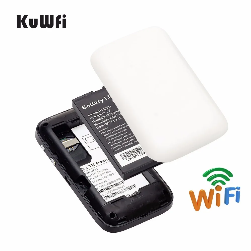KuWfi 4G Wifi роутер 3g/4G LTE беспроводной для путешествий походная Wi Fi точка доступа мини