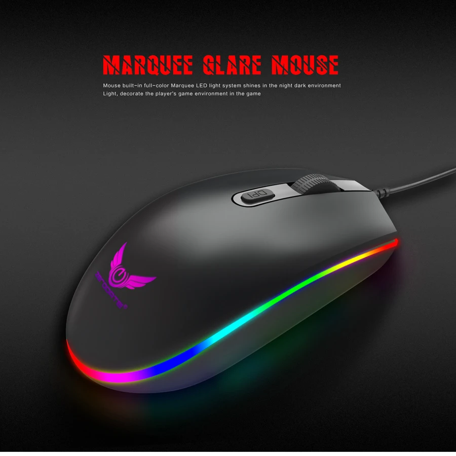 Профессиональная Проводная игровая мышь с 4 кнопками RGB светодиодсветодиодный