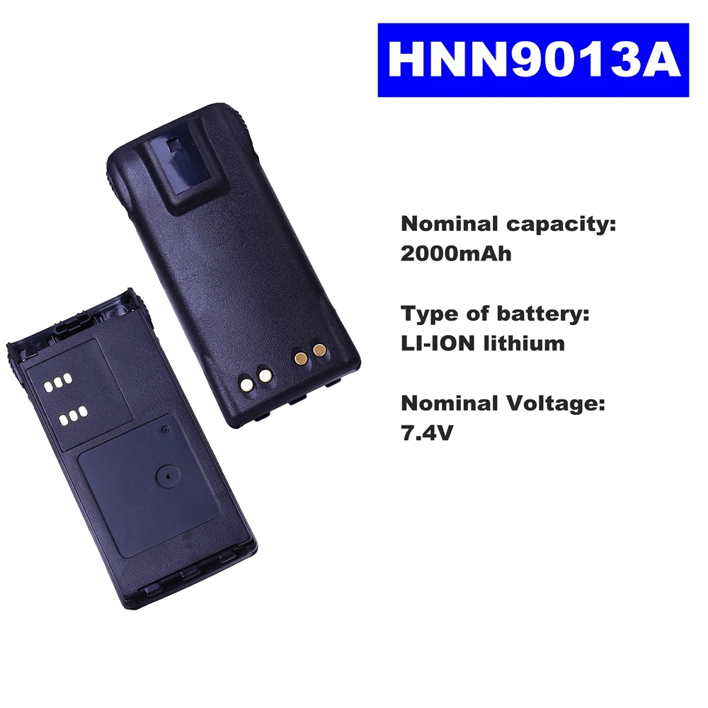 7.4V 2000mAh LI-ION Radio Battery HNN9013A For Motorola Walkie Talkie GP320/340/328/360/380 PTX760/960 PRO-5150 Two Way Radio