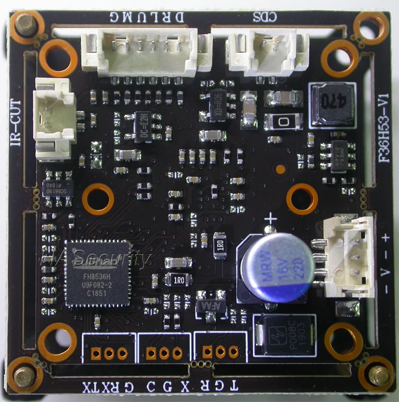AHD H 1080P / M 720P 1/2.7 &quotGalaxyCore GC2053 CMOS + FH8536H CCTV camera PCB board module (UTC) кабель OSD M12 Lens IRC|Камеры
