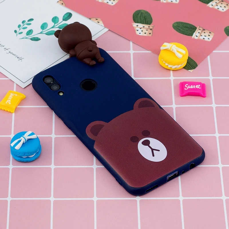 Для huawei P Smart чехол Honor 10 Lite чехол для телефона 3D Медведь Панда Единорог силиконовый чехол для etui huawei P Smart чехол 6,2 дюймов
