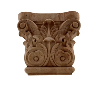 VZLX винтажные Цветочные Резные Угловые стены двери мебели декоративные фигурки деревянные аппликации для домашнего декора украшения Аксессуары