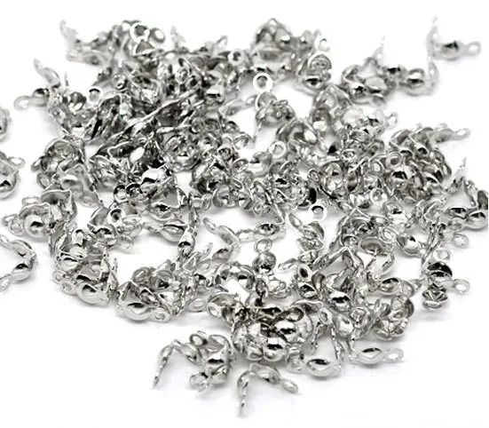 

Free shipping!500pcs Imitation Rhodium Plated Charlotte End Crimp Bead-1