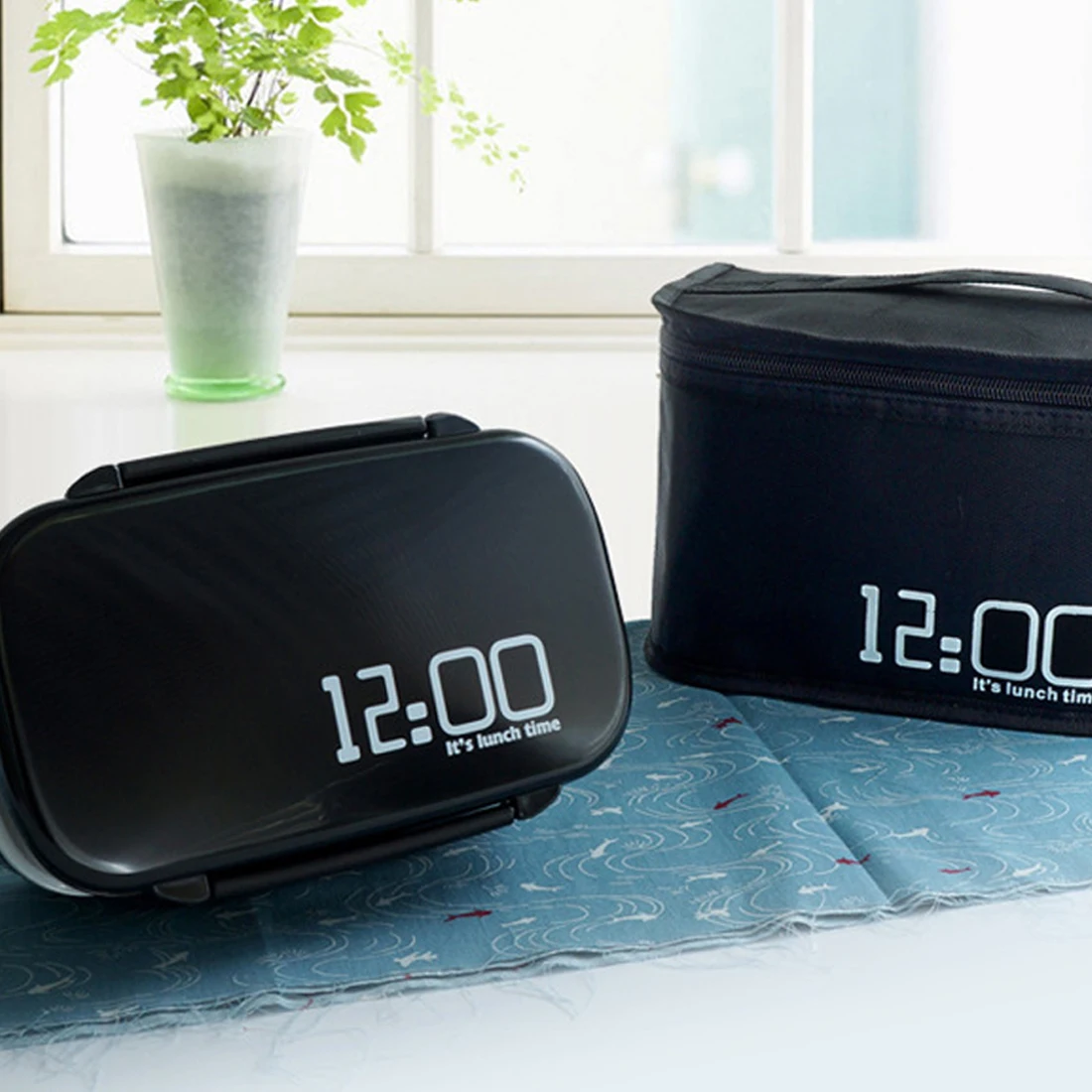 Милый экологичный набор посуды двойного уровня в японском стиле PP милая коробка