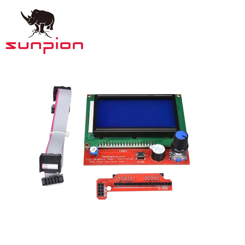 3D Printer Parts RAMPS1.4 12864 LCD controlpanel 3D printer controller Display with free shipping