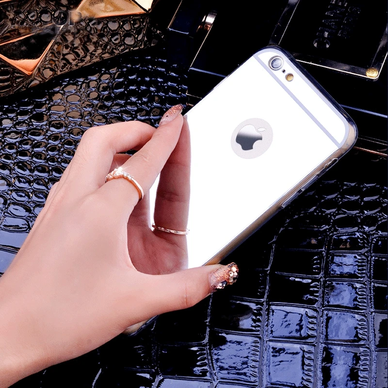 Блестящий Прозрачный чехол для iPhone 5 5S 5G I5 с металлическим покрытием гибкий