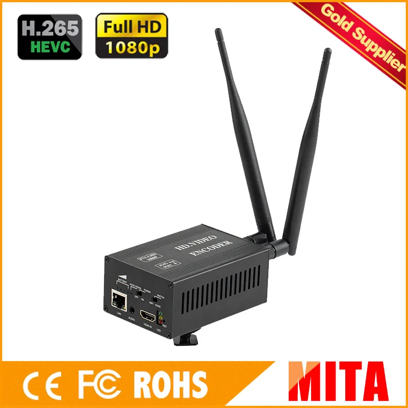 

HD H.265 Lithium battery 4G 3G WIFI HDMI encoder for HTTP RTMP RTSP iptv streaming