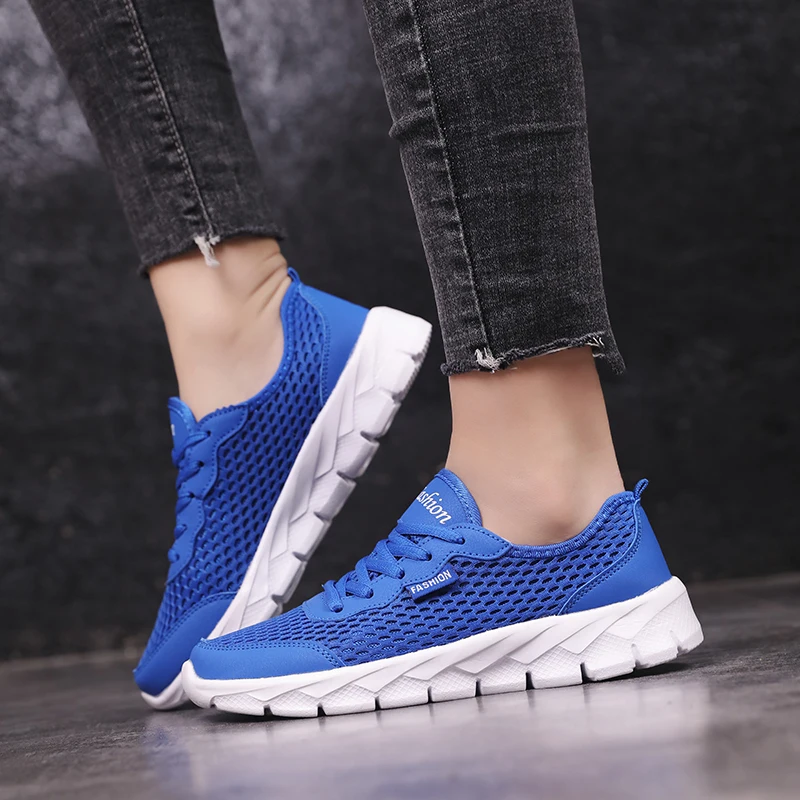 2019 г. Новая мужская повседневная обувь унисекс сетчатые кеды дышащая для пары