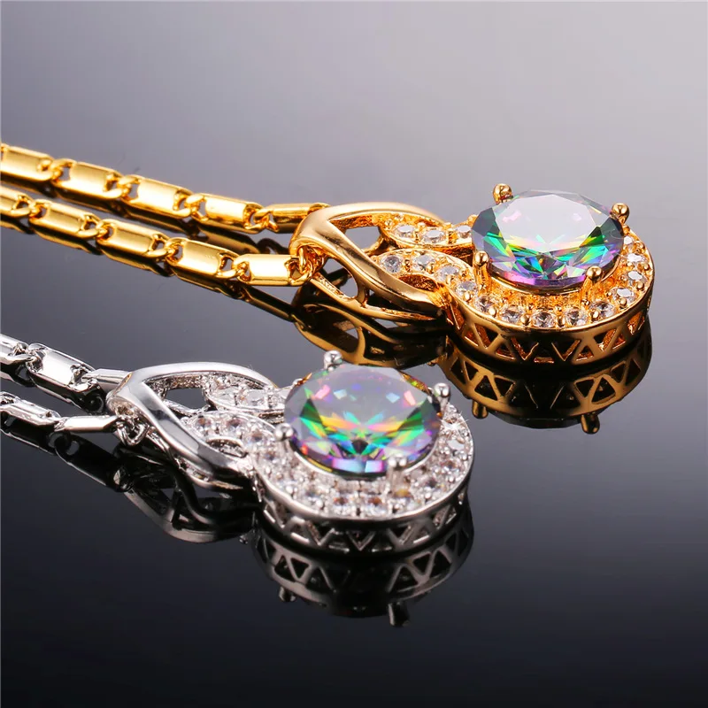 Новинка 2016 набор сережек и ожерелья желтого золотого/серебряного цветов