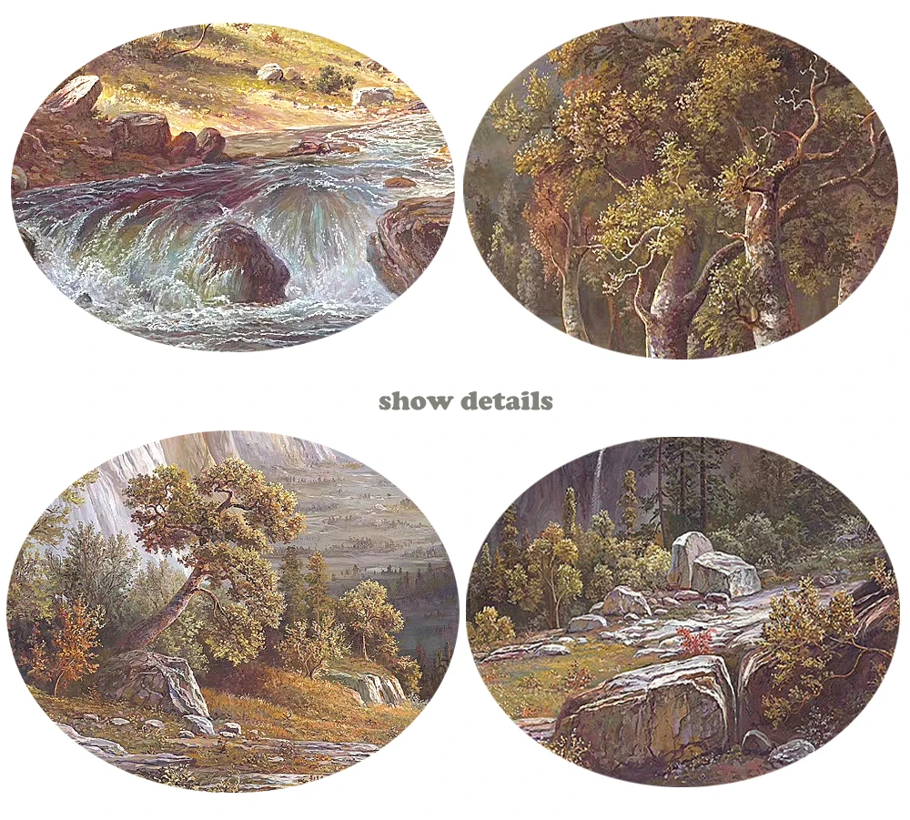 

100% Handpainted Classic Landscape Oil Paintings Art Tree Pictures for Living Room Wall Canvas Paintings free shipping