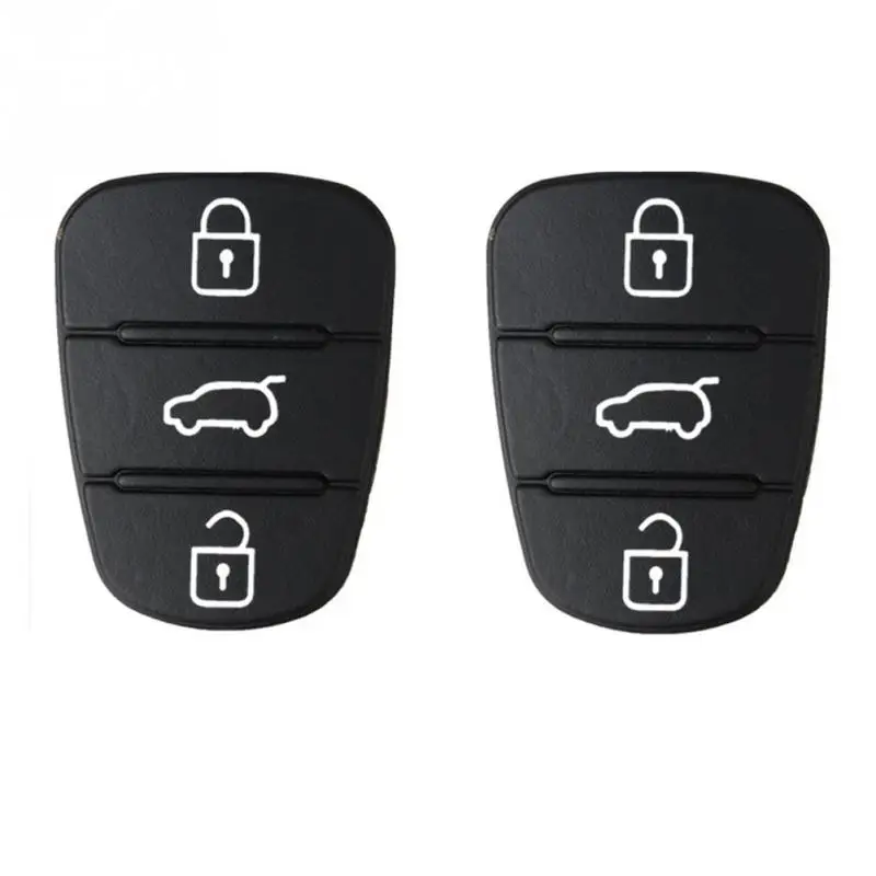 2 шт 3 кнопки резиновая накладка для ключей для hyundai I30 IX35 Kia K2 K5 Новая замена флип дистанционный ключ-брелок от машины чехол Крышка