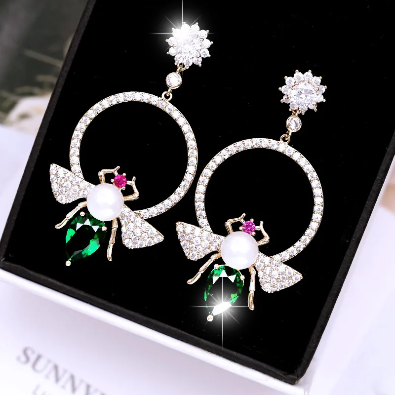 Серьги в Корейском стиле LuxJuly серьги иглы из стерлингового серебра с цирконием
