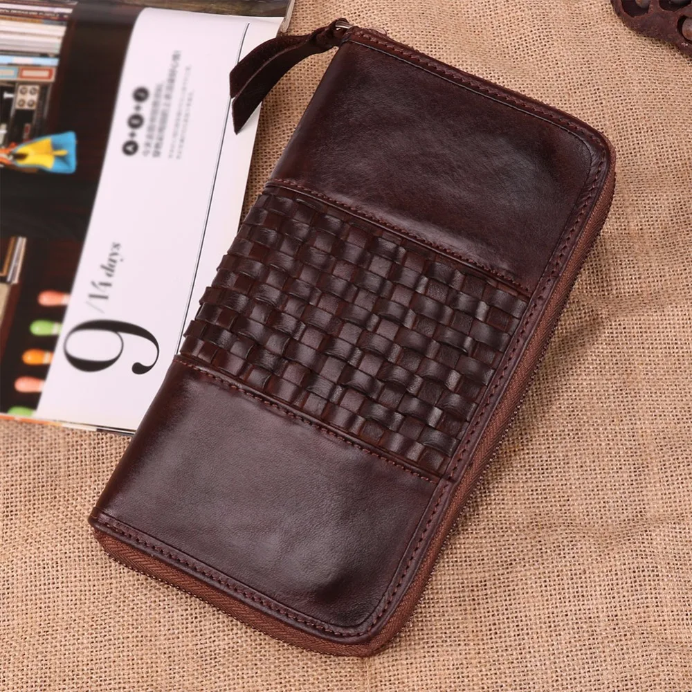 Men Wallet Luxury Genuine Leather Long Clutch Large Purse Phone Bag Carteira Masculina Super | Багаж и сумки