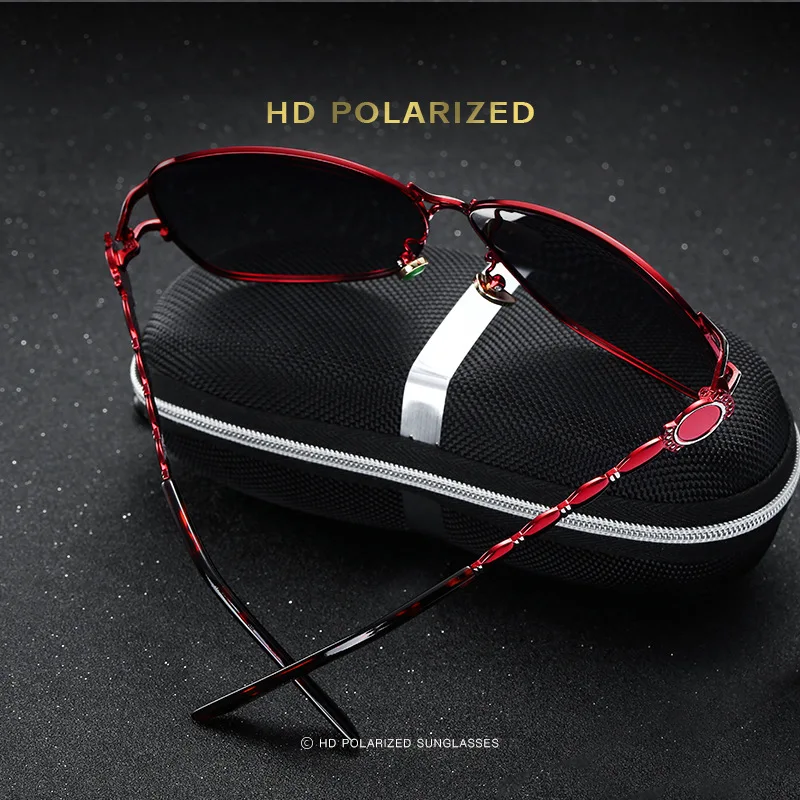 HDCRAFTER Роскошные брендовые Солнцезащитные очки женские негабаритные красные поляризованные солнцезащитные очки для женщин вождения дамы gafas de sol mujer