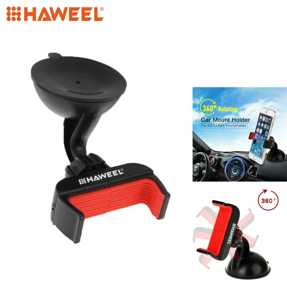 Автомобильный держатель HAWEEL вращающаяся на 360 градусов присоска для смартфонов