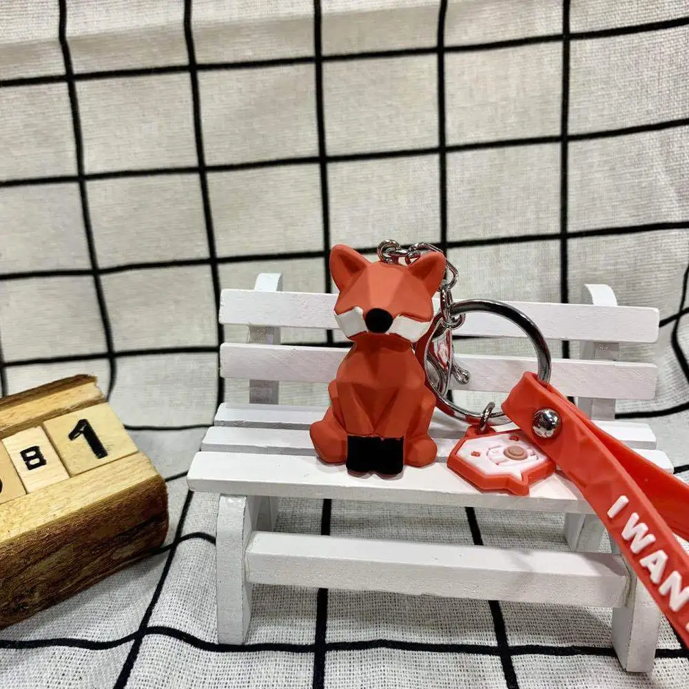 red Dayoff милые животные лиса лягушка коала брелок с дизайном «Поросёнок» брелок для женщин ювелирные изделия Симпатичные Силиконовые куклы брелок подарок K58 - Цвет: red