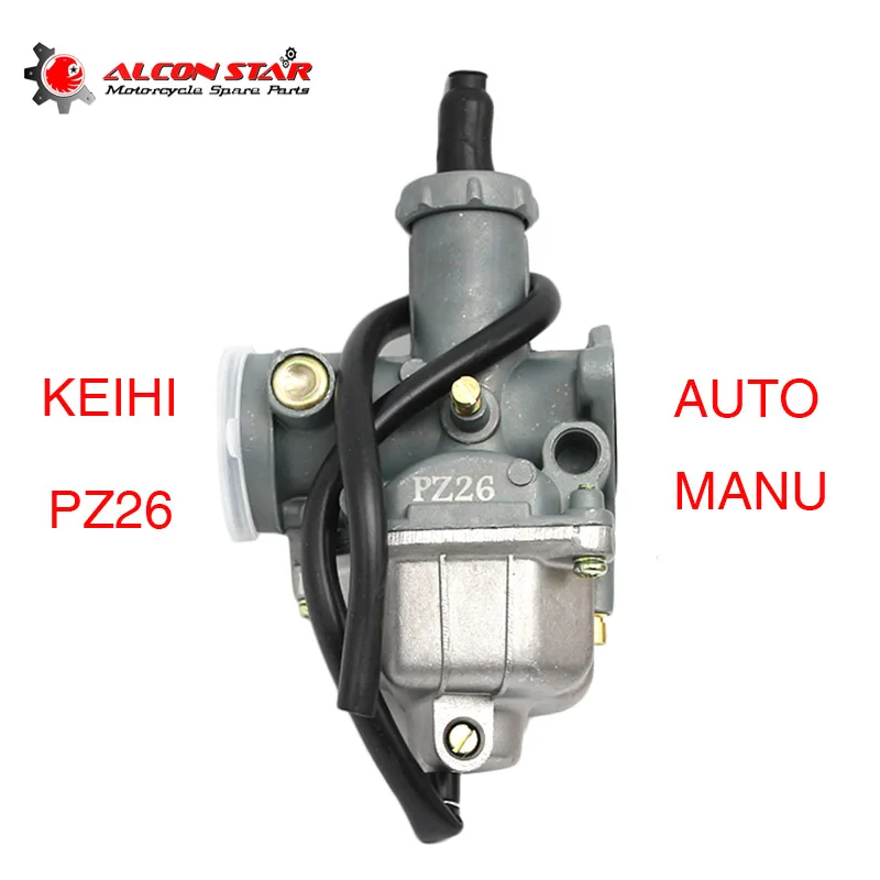

Alconstar Keihi Motorcycle PZ26 26mm Carburetor Auto Manu Carb For 125cc CG125 Karting Single-cylinder Riding Type
