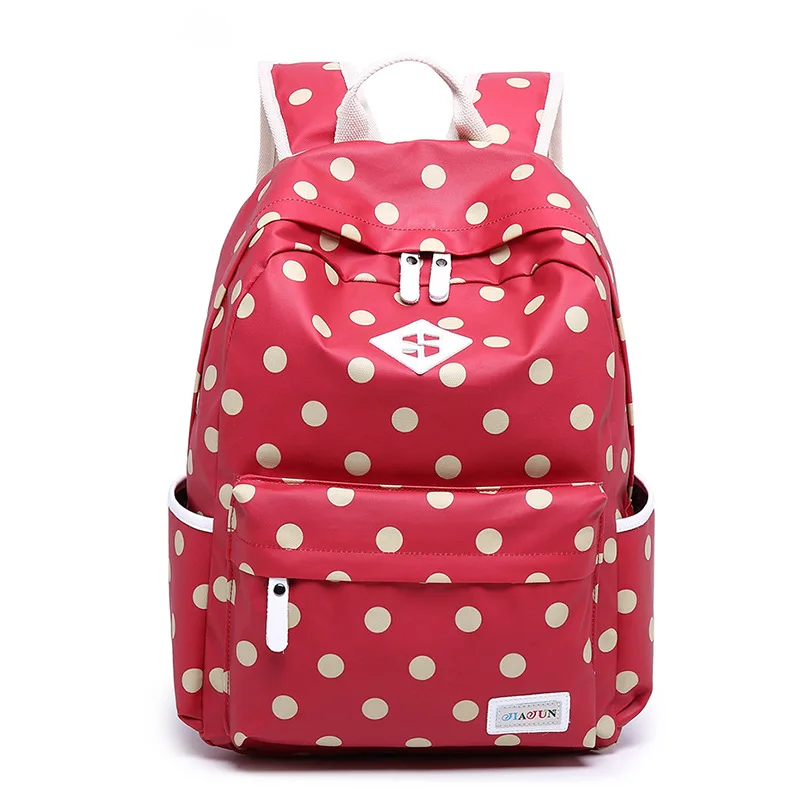 Лучший милый рюкзак в горошек высококачественные розовые милые рюкзаки школьные