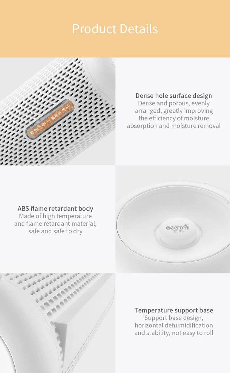Xiaomi Deerma DEM-CS10M мини Осушитель бытовой цикл осушитель поглощение влаги сушилка для влагопоглощения