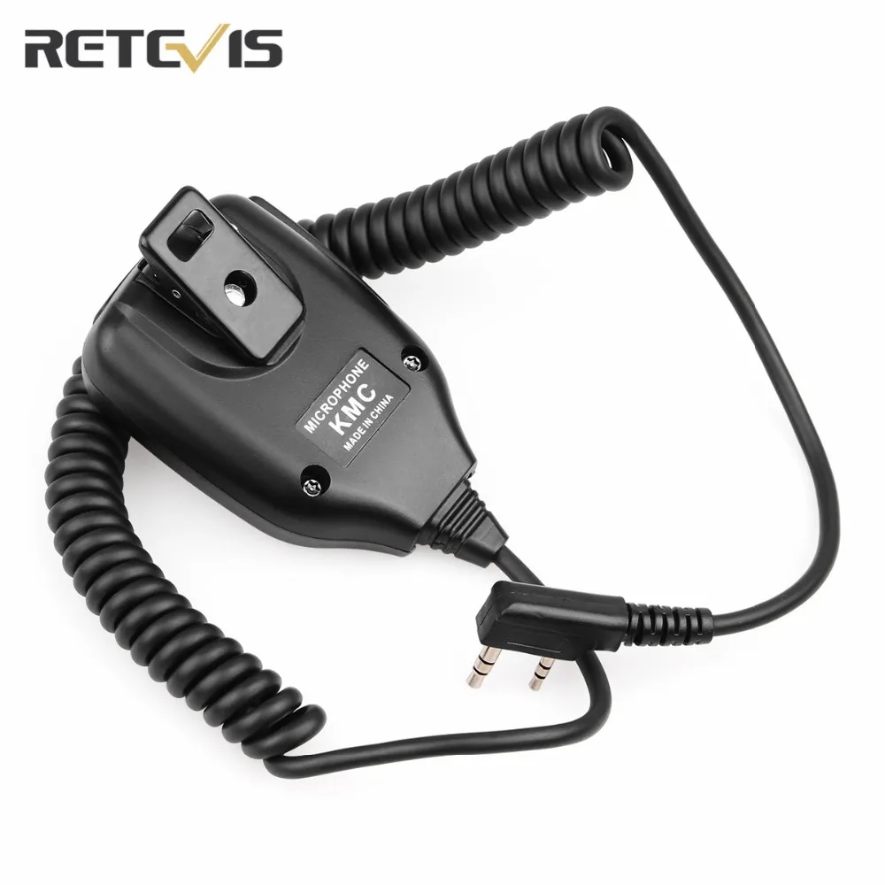 5 шт. спикер Retevis Walkie Talkie Mic 2 Pin PTT ручной пульт дистанционного управления для Baofeng 888