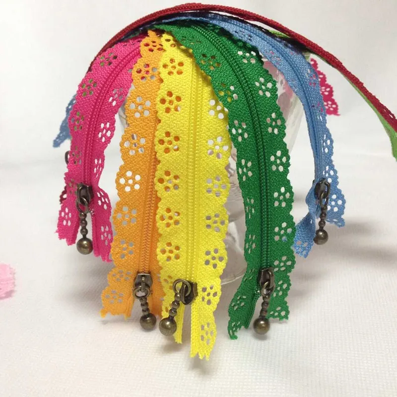 20 см кружевная молния античная бронза Съемник 24 цвета смешанные 50 шт./лот цветок