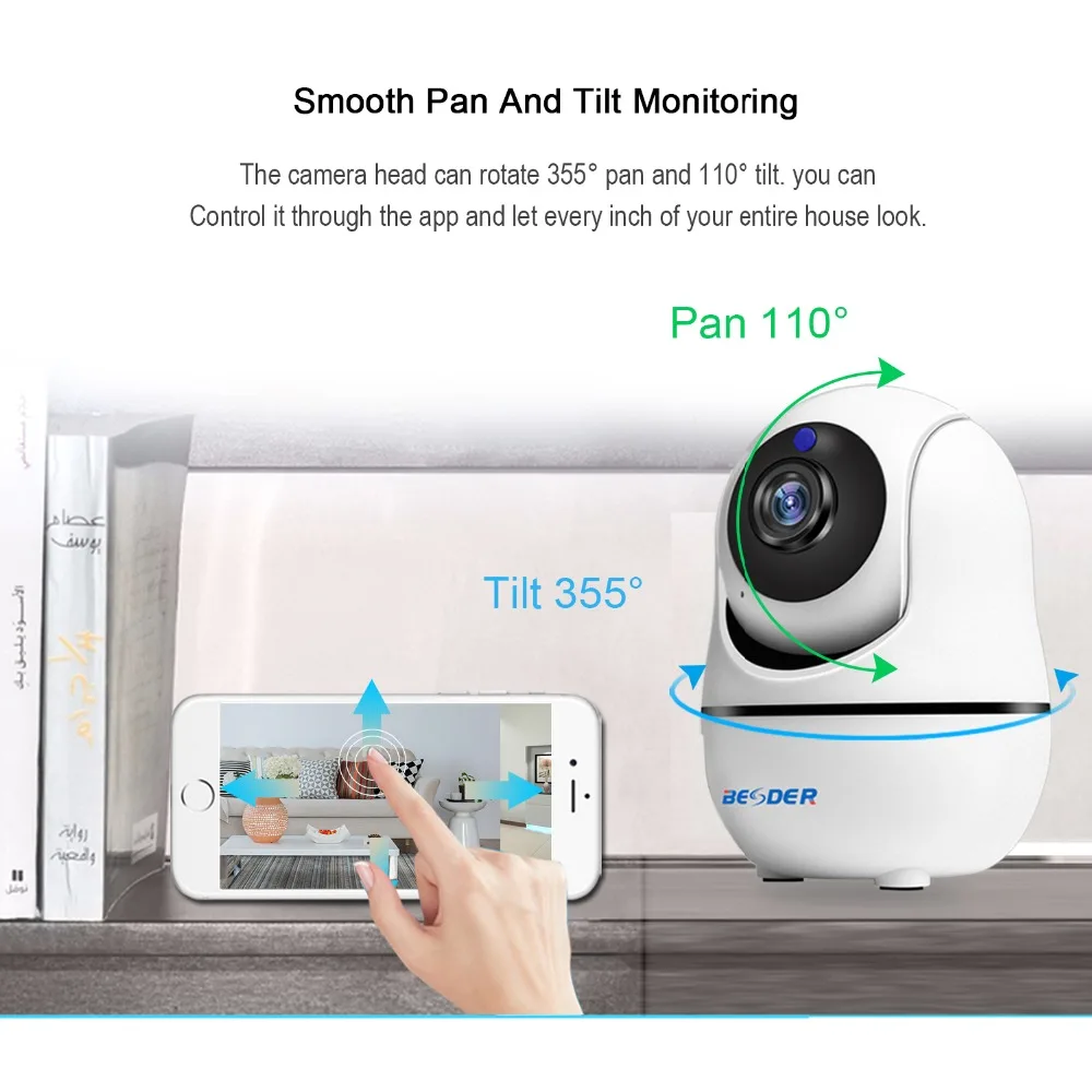 BESDER HD 1080 P 720 P Домашняя безопасность PTZ ip-камера Wi-Fi беспроводная мини-камера Аудио Wifi CCTV камера Детский Монитор iCSee