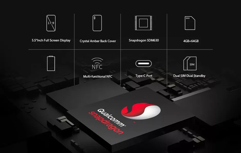 Мобильный телефон SHARP AQUOS C10 S2 с глобальной версией, 4 Гб+ 64 ГБ, Восьмиядерный процессор Snapdragon 630, 5,5 дюймов, Face ID, NFC, 2700 МП, 8,0 мА/ч, ОС Android