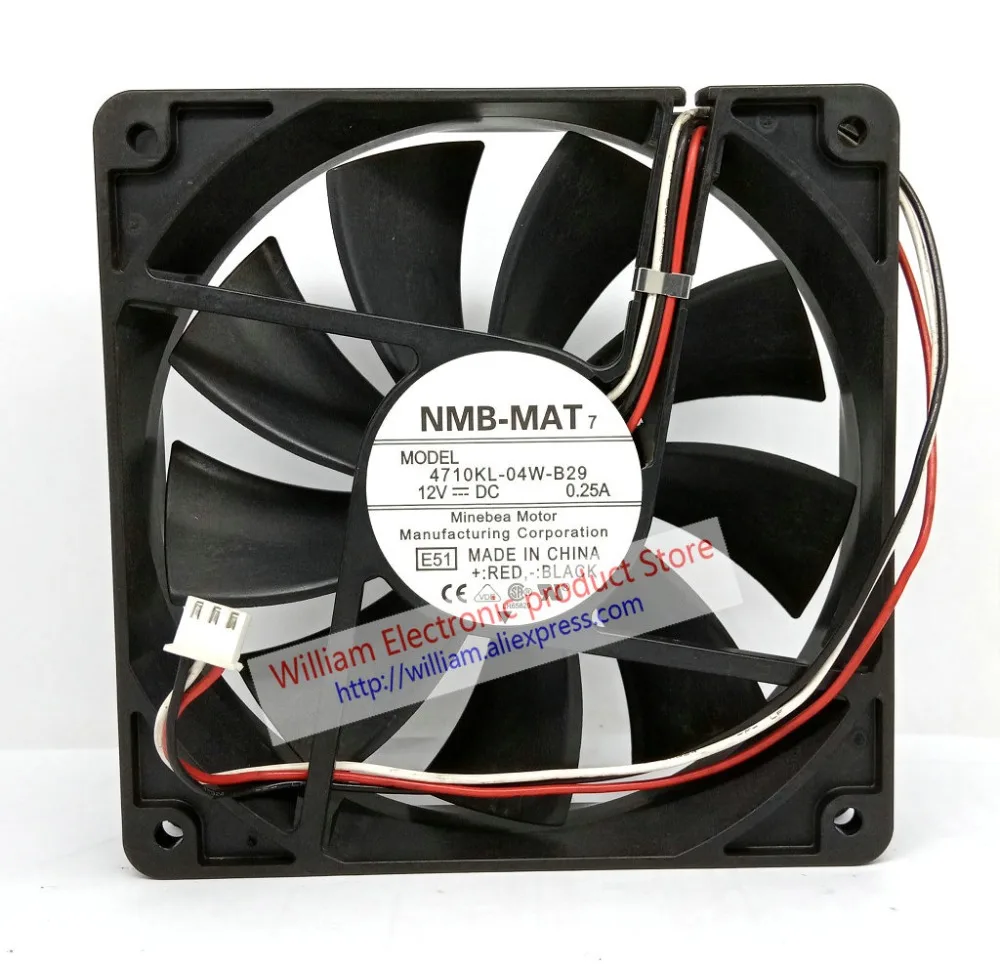 

Original NMB 4710KL-04W-B29 E51 DC12V 0.25A 3Lines Speed Signal Computer cooling fan