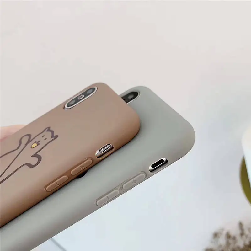 Simple Card Love Bear For Iphone 6 6S 7 8plus X Xs Xr Xsmax Soft Shell Drop Mobile Phone Case |
