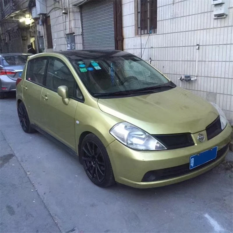 Подходит для гоночных грилей Nissan Tiida, 2005 06, 07 лет, карбоновое волокно, переднее покрытие для гоночной решетки, аксессуары, без логотипа автомобиля