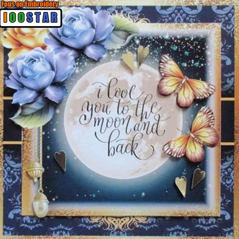 5D алмазная вышивка крестиком квадратная/из серии &quotсделай сам&quot Алмазная I love you