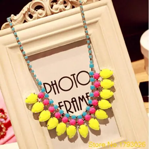 Для женщин Модные украшения сладкий акриловые кулон-колье себе симпатичные