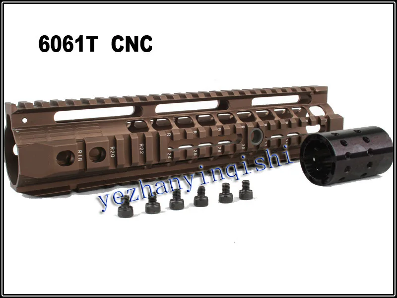Пикатинни 10 дюймов для AEG M4/M16 Тактический поручень системы BK/CB/TAN - Цвет: CB