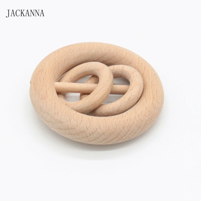 JACKANNA буковая деревянная погремушка грызунок жевательные деревянные бусины