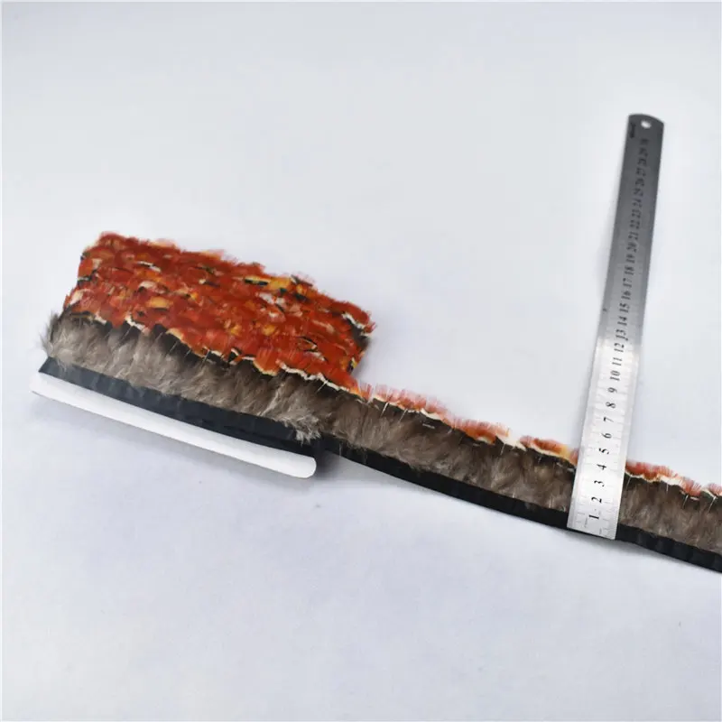 Перья из натурального фазана для рукоделия 1 ярд |