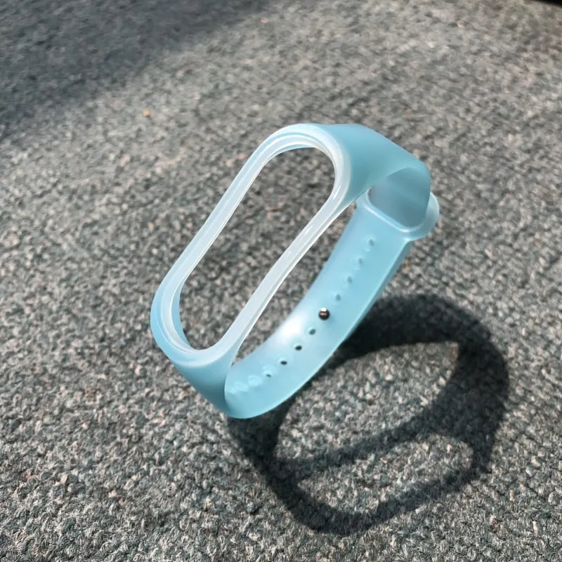 Прозрачный синий браслет для Xiaomi Band 3 ремешок спортивный водонепроницаемый часов