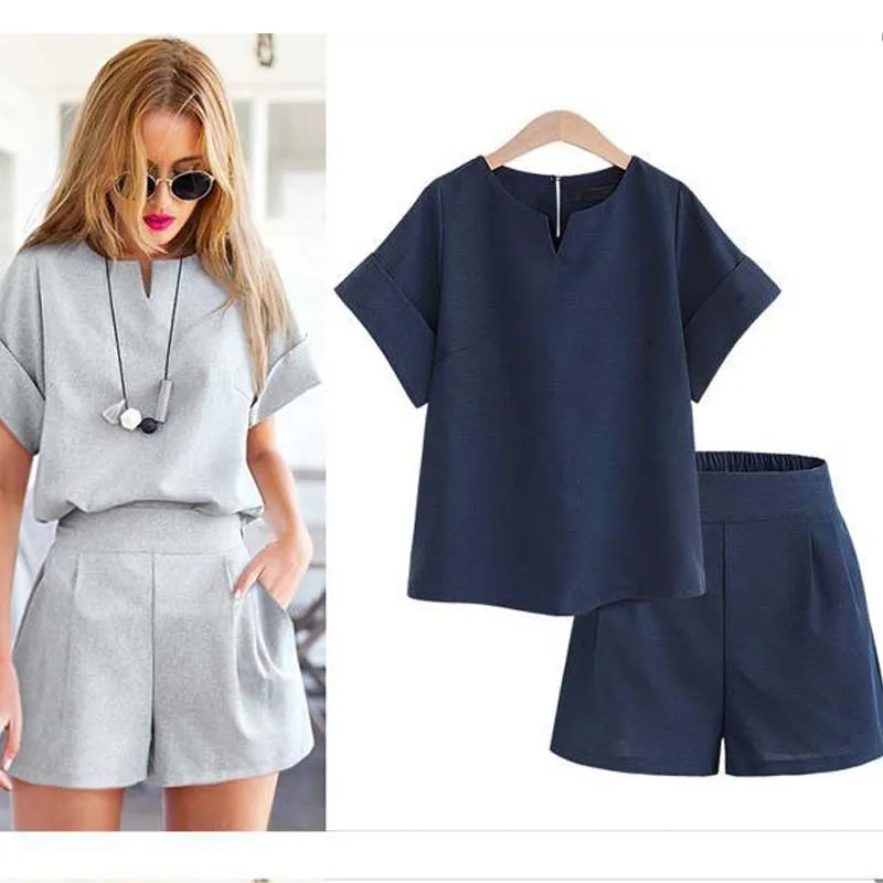 Женская свободная тонкая рубашка с короткими рукавами костюм большого