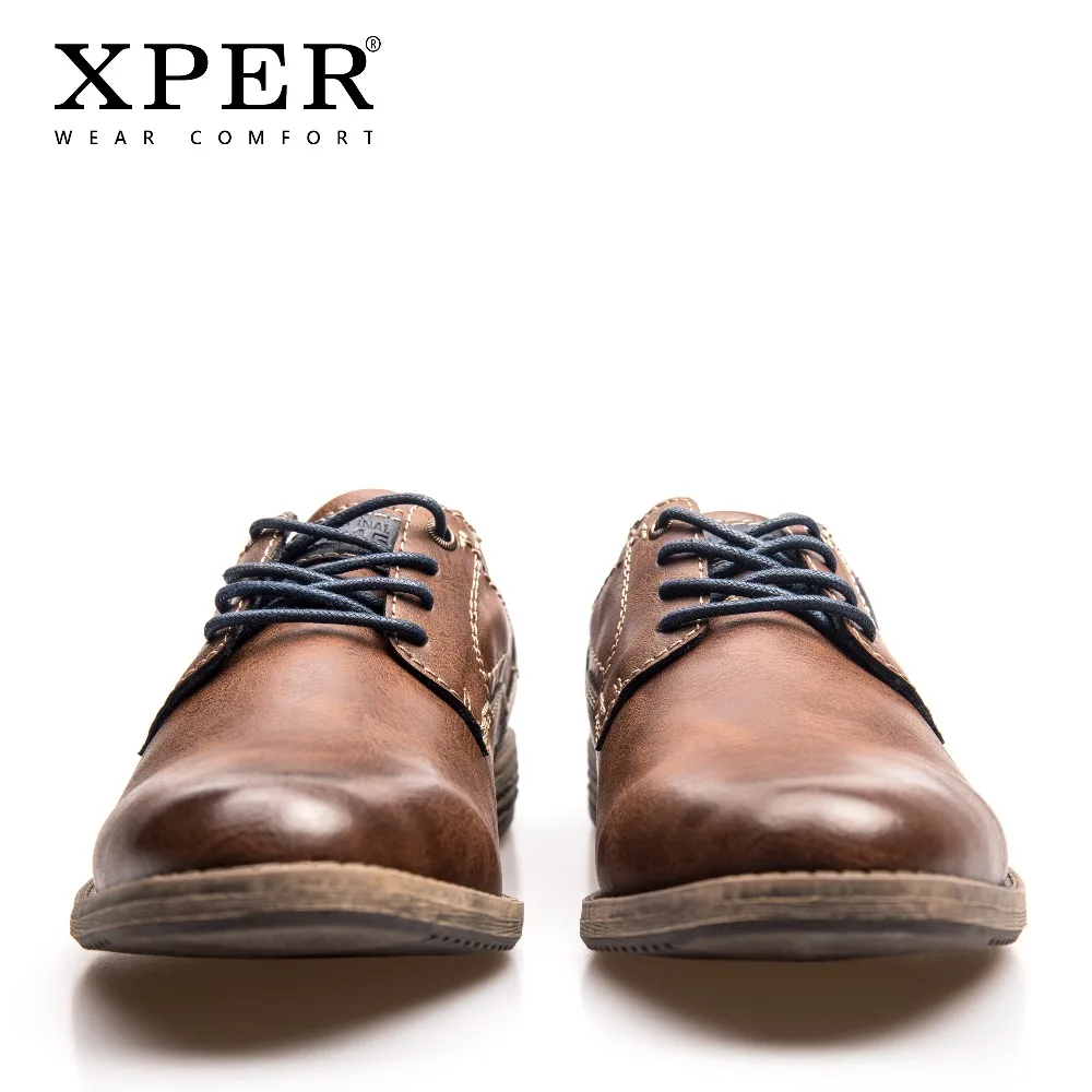XPER/брендовая повседневная кожаная обувь больших размеров 40-48 Мужская Удобная