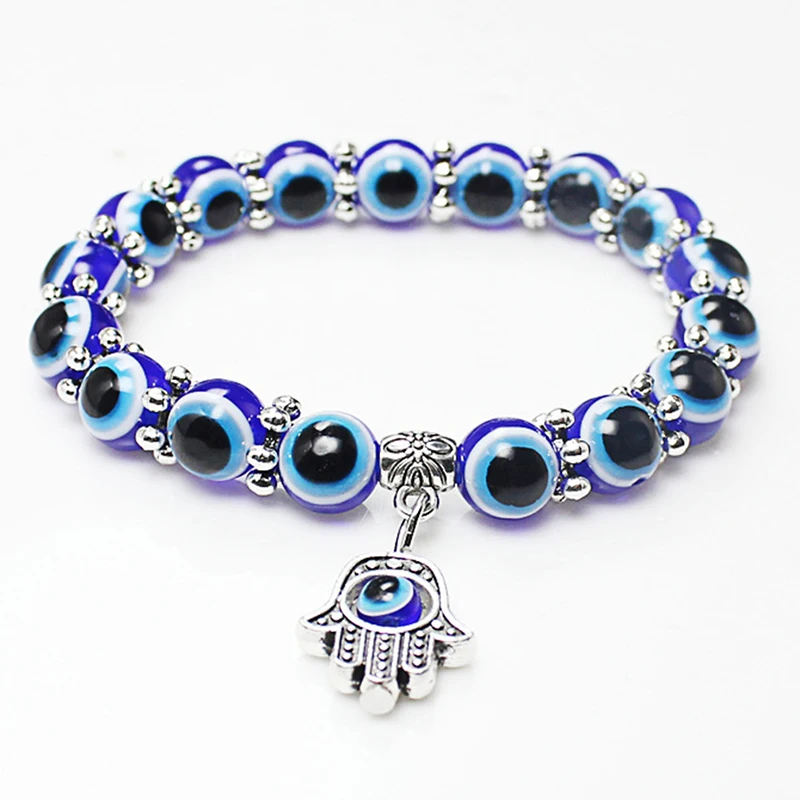 Модные солнцезащитные очки в стиле ретро голубой Дурной глаз Хамса рука Фатима