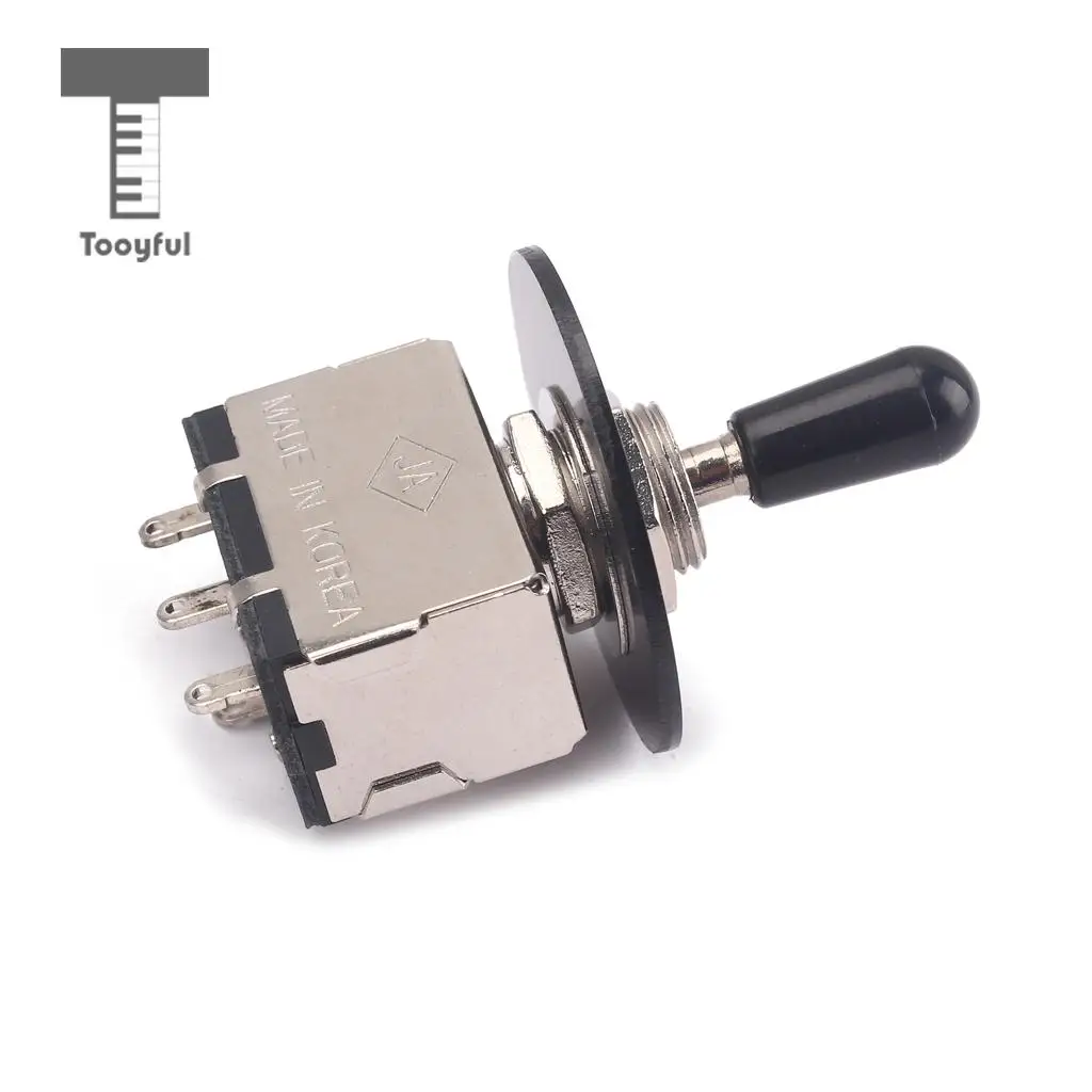 Tooyful Black 3 Way Toggle Switch Pickup Selector with Rhythm Treble Washer Ring for LP Electric Guitar | Спорт и развлечения