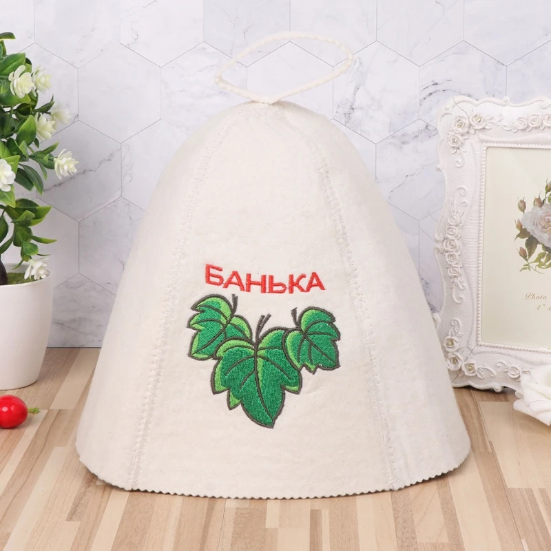 Горячая Сауна шерстяной войлок шляпа Анти Тепло русский банья шапка для ванной дом защита головы