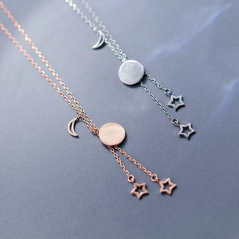 Новые изысканные ожерелья со звездами из стерлингового серебра 925 пробы и кулоны