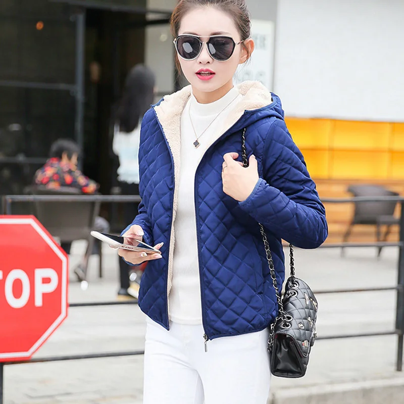 Осень 2019 новые парки Базовые Куртки женские зимние плюс бархатные пальто из