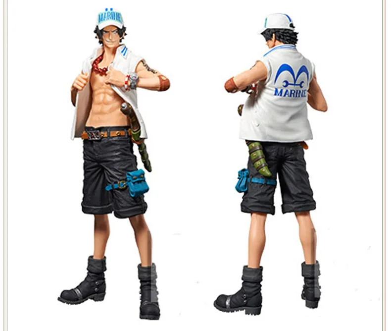 

New King of Artist Fire Fist The Portgas D Ace Navy Suit Comic Anime One Piece10.3 inch Action Figure Toys