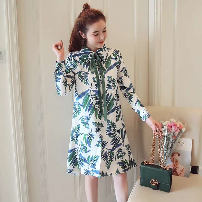 2018 новые весенние летние Осенние платья для беременных женщин свободные